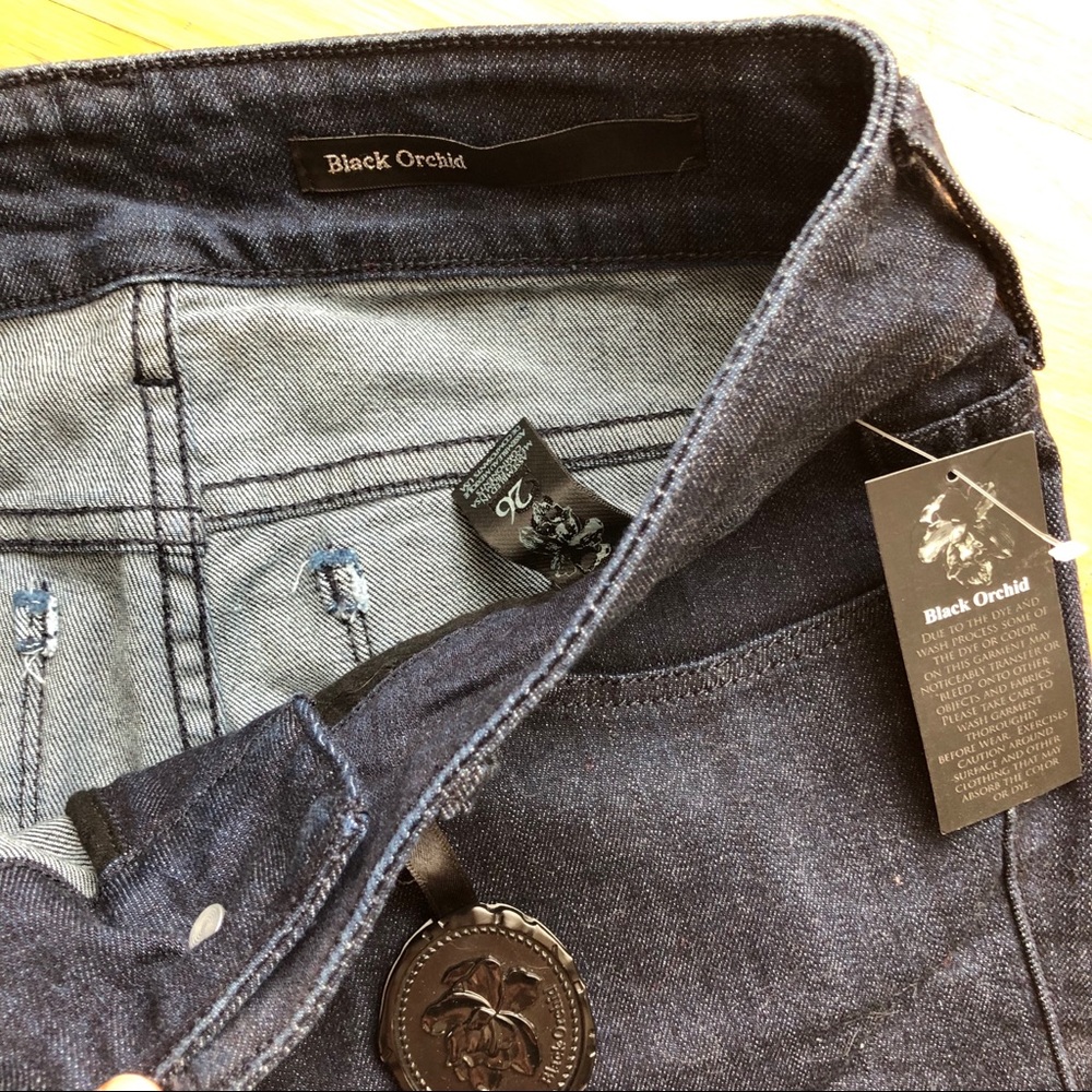 Black Orchid Black Jewel Skinny Zipper Jeans